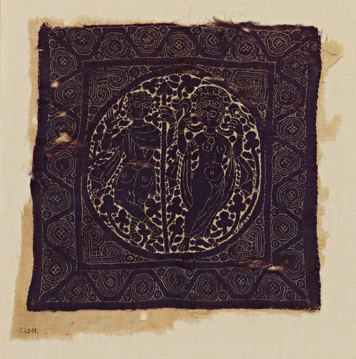 Fragment de tissu avec Vénus et Énée - Unbekannt
