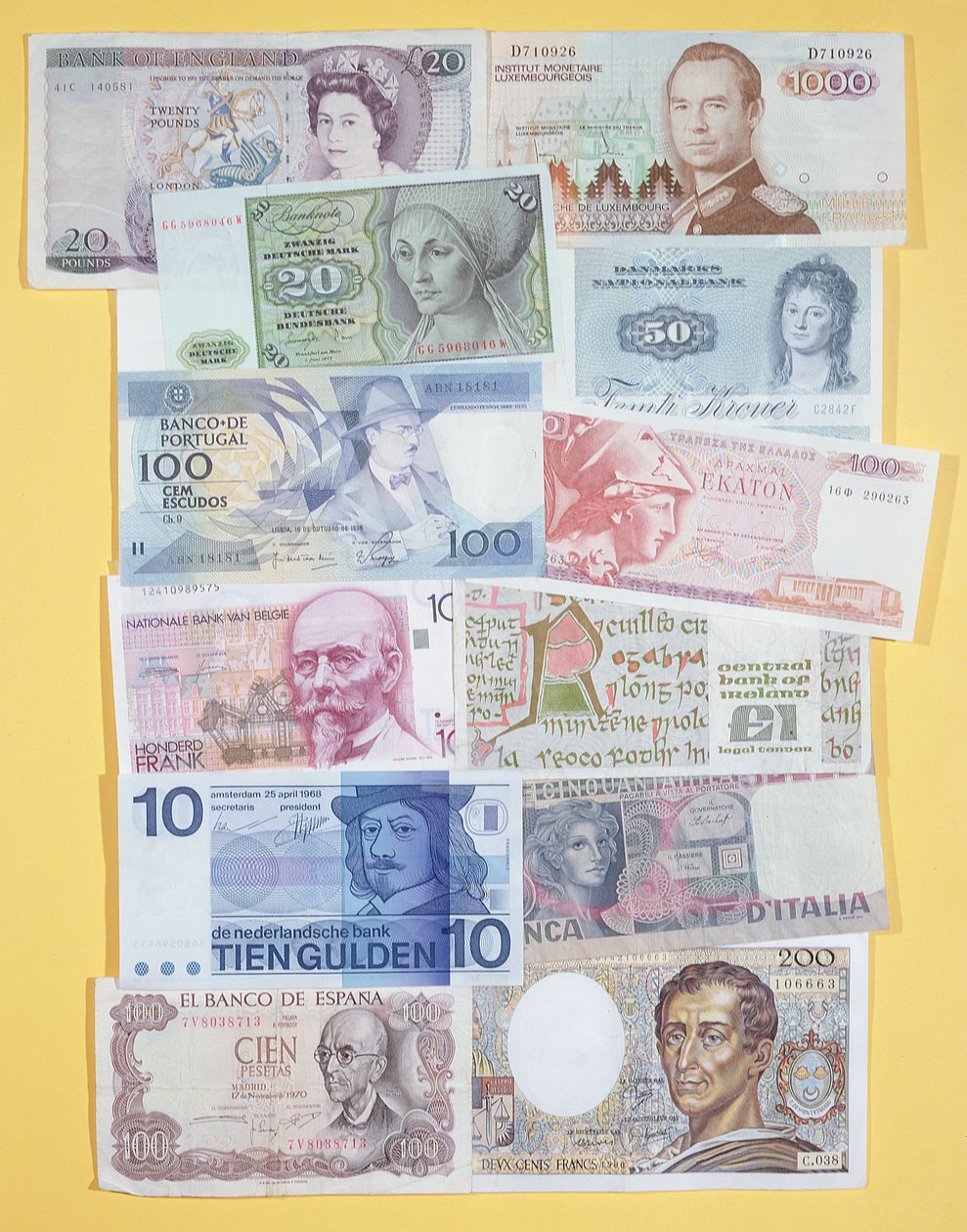Collection de billets de banque européens de la fin du XXe siècle - Unbekannt