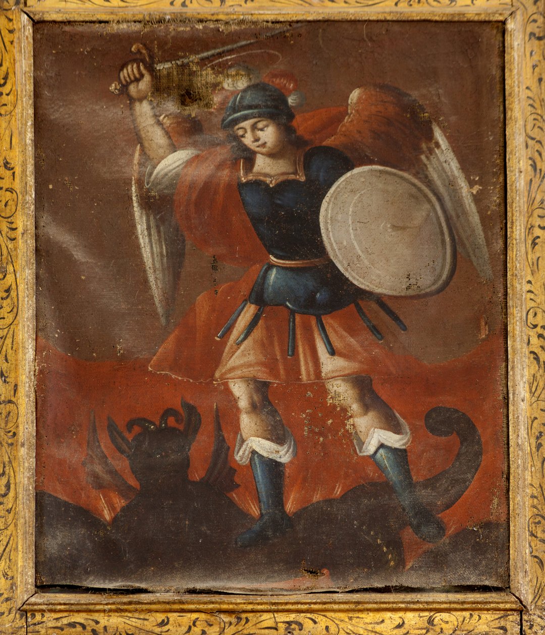 Église collégiale (Colegiata de San Millán de la Cogolla). Intérieur. Peinture. Saint Michel. - Unbekannt