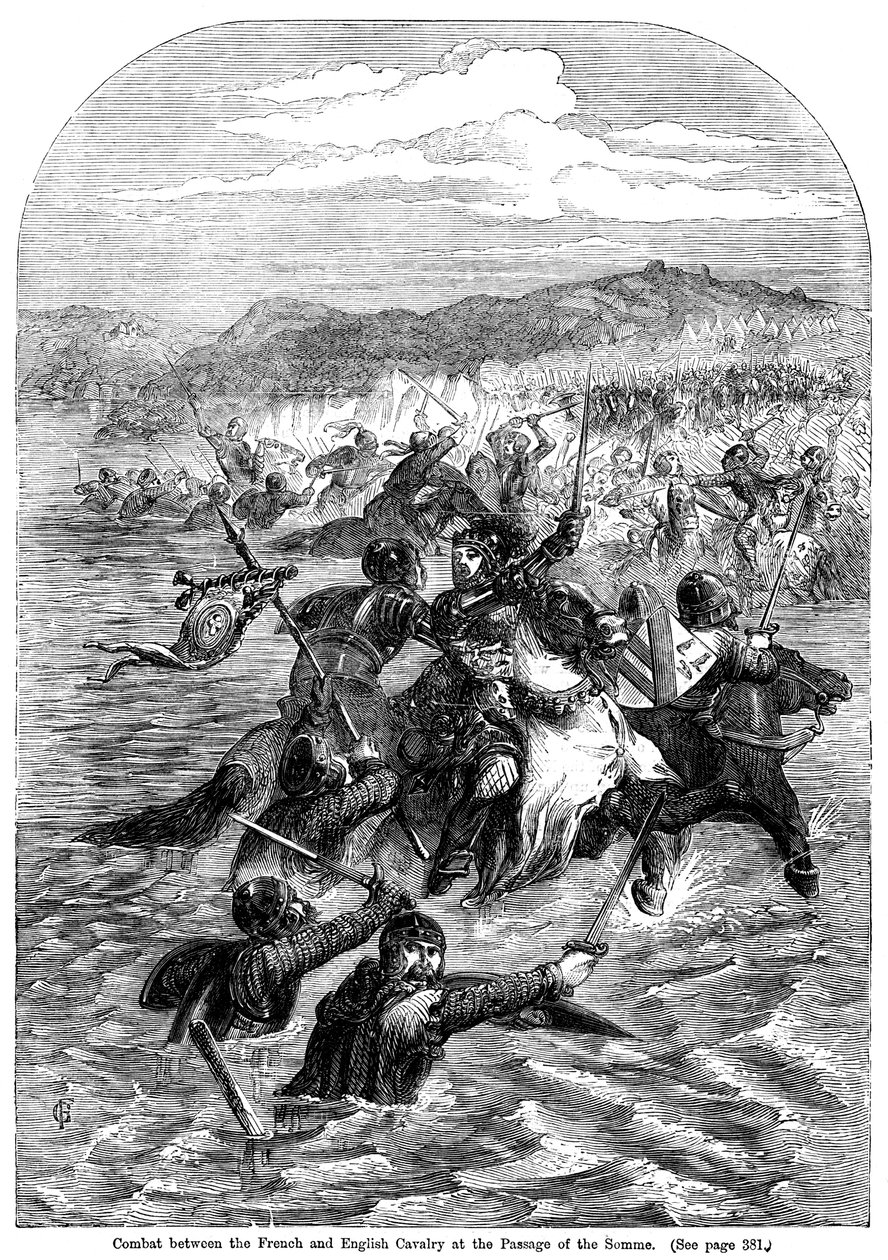 Combat entre la cavalerie française et anglaise au passage de la Somme - Unbekannt