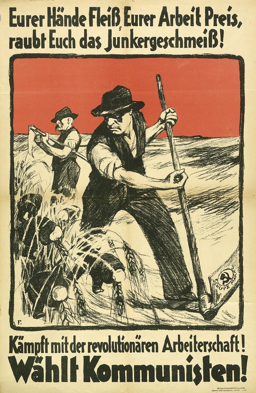 Affiche électorale communiste KPD, vers 1931 - Unbekannt