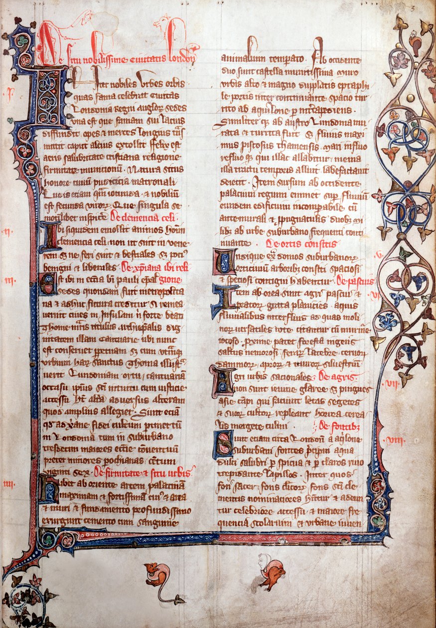 Copie de la description de Londres par William Fitzstephen, XIVe siècle - Unbekannt