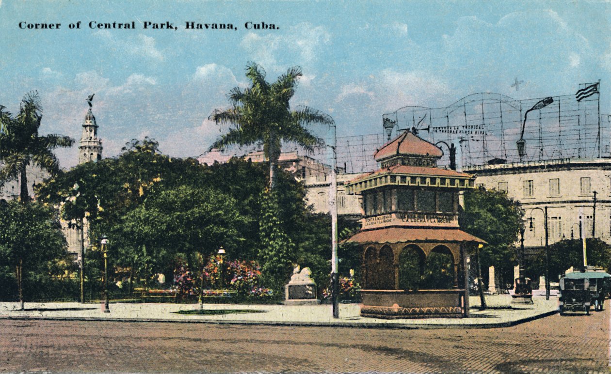 Coin de Central Park, La Havane, Cuba, vers 1910 - Unbekannt