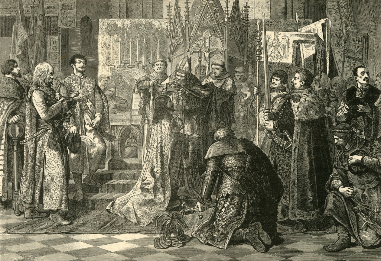 Couronnement à Cracovie de Louis Ier de Hongrie comme roi de Pologne, 1370, 1890 - Unbekannt