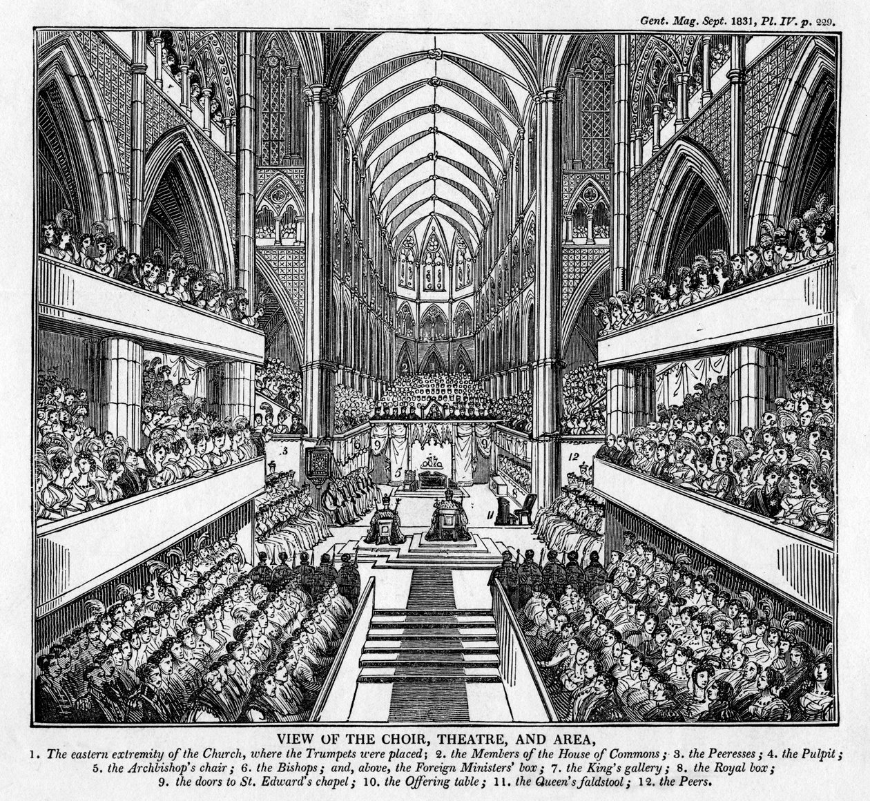 Couronnement du roi Guillaume IV et de la reine Adélaïde, Abbaye de Westminster, Londres - Unbekannt