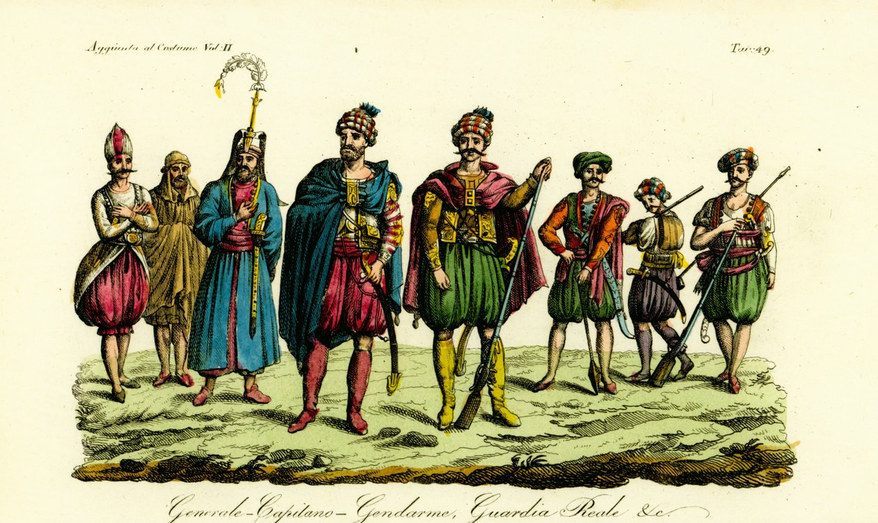 Costumes des soldats berbères, Tunis - Unbekannt