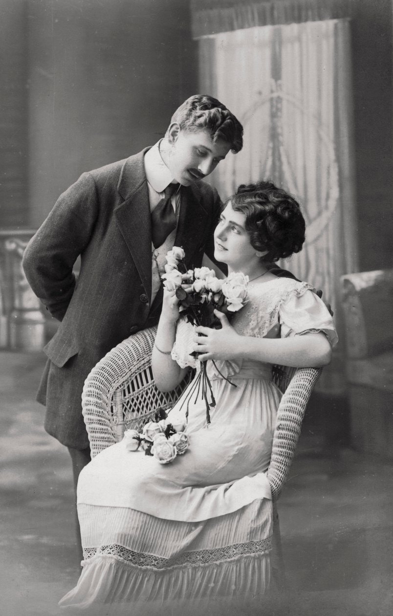 Couple amoureux, vers 1900-1919 - Unbekannt