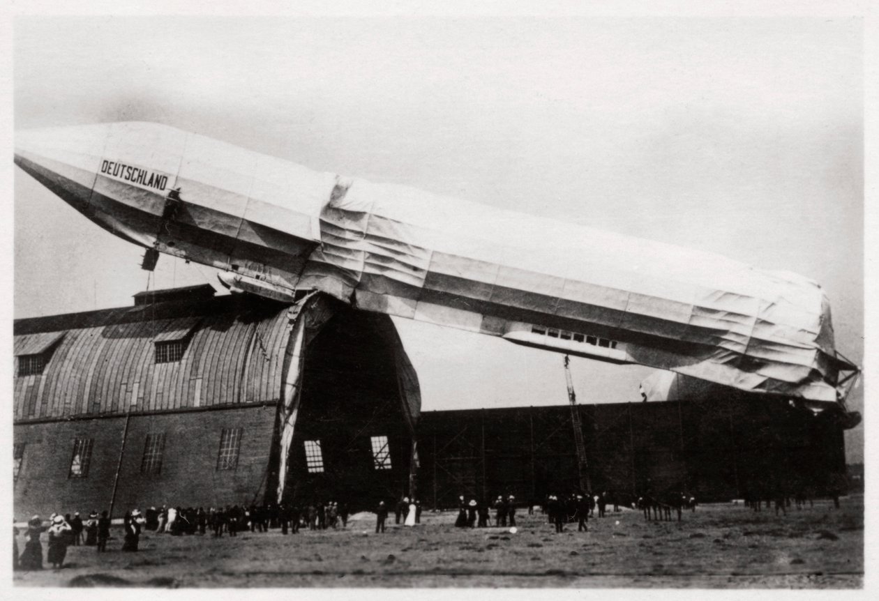 Zeppelin écrasé LZ 8 Deutschland II, Düsseldorf, Allemagne, 1911 - Unbekannt
