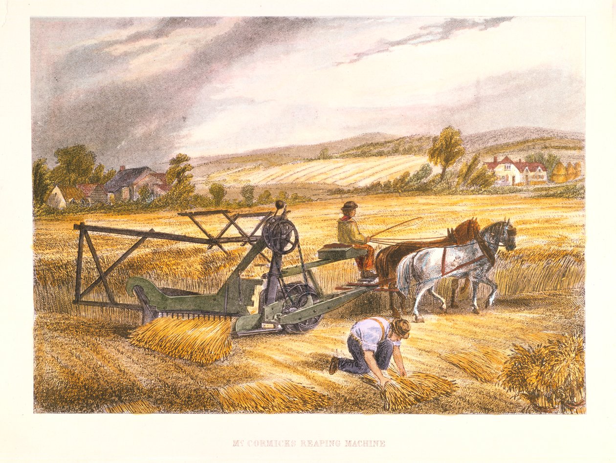 Machine à moissonner de Cyrus McCormick de 1831 brevetée en 1834, vers 1851 - Unbekannt