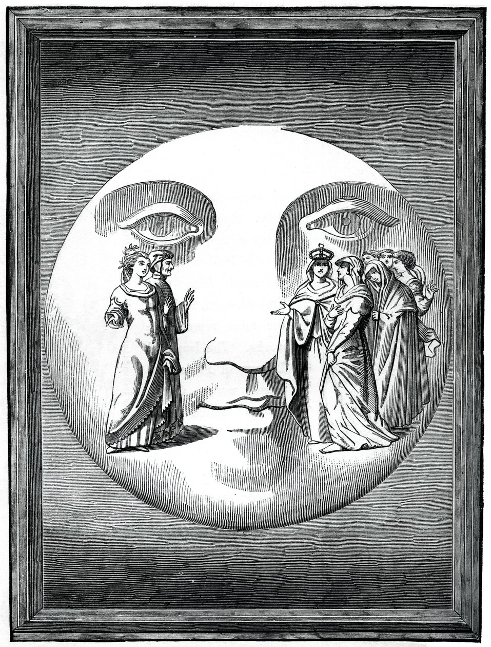 Dante et Béatrice transportés sur la lune, 16ème siècle - Unbekannt