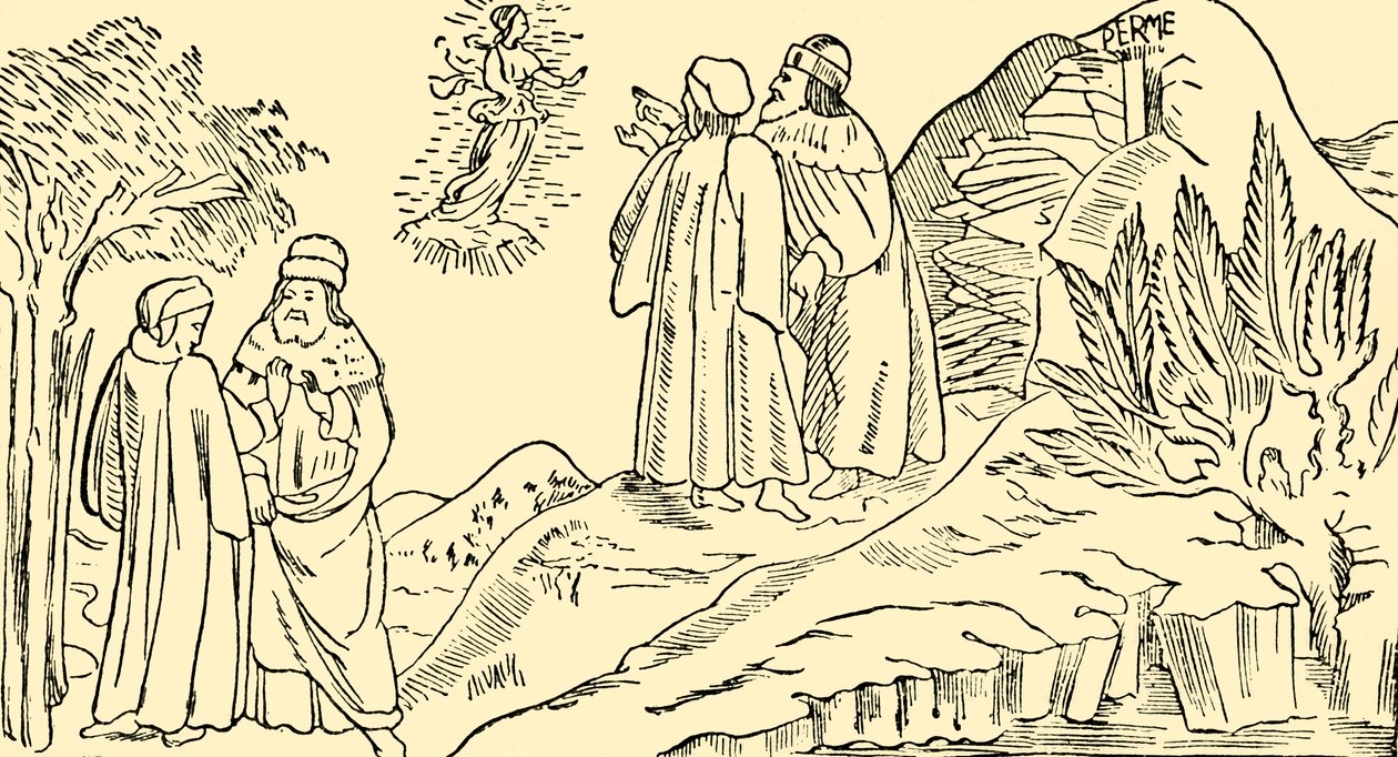 Dante au Purgatoire voit la Vision de Béatrice, vers 1930 - Unbekannt
