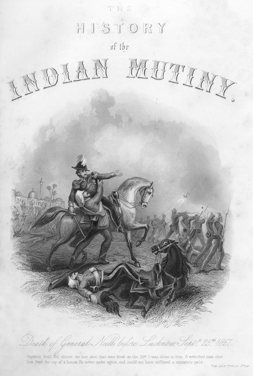 Mort du général Neill avant Lucknow, 25 septembre 1857, vers 1860 - Unbekannt
