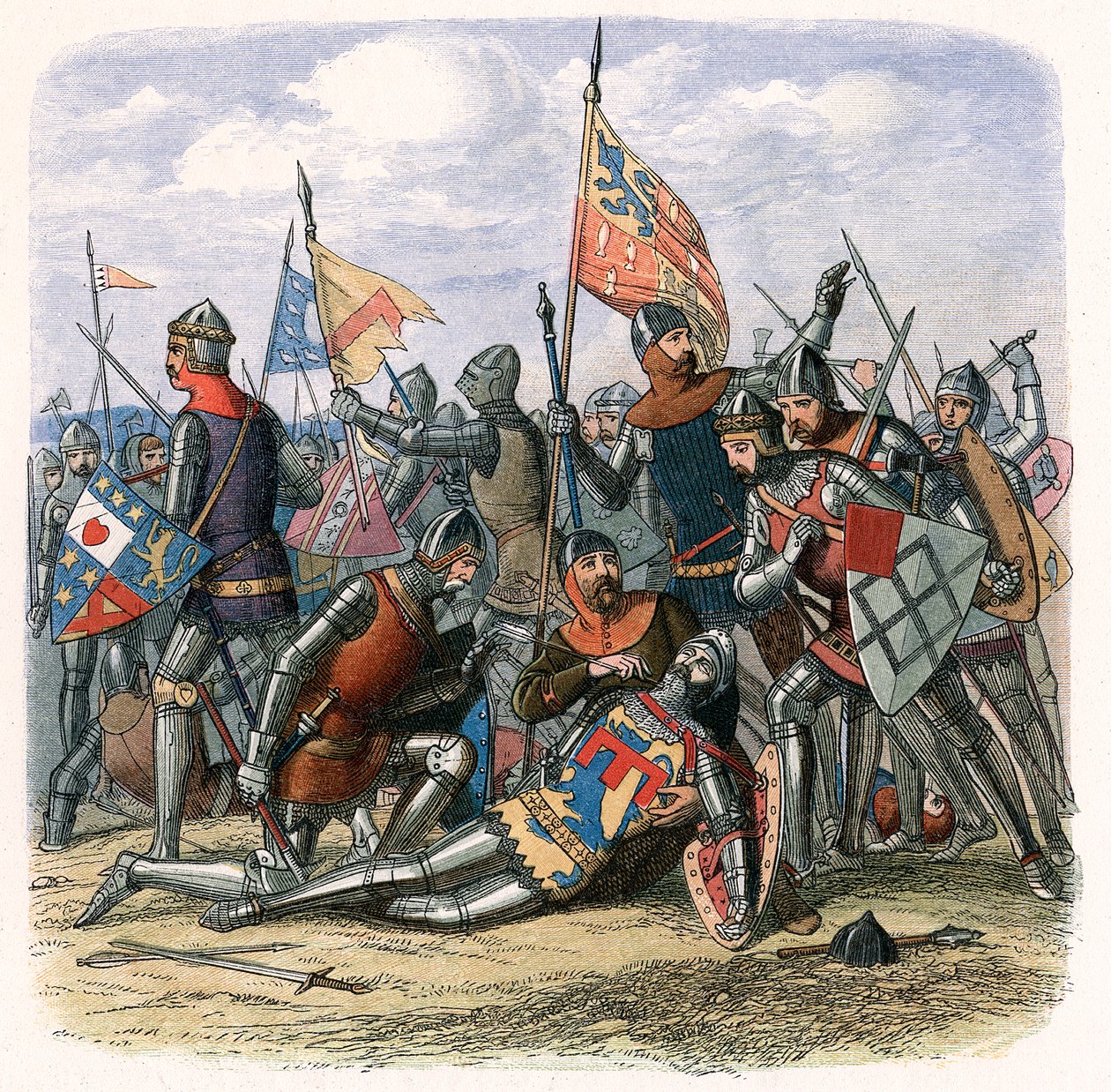 Mort de Henry Percy Harry Hotspur à la bataille de Shrewsbury, 21 juillet 1403, vers 1860 - Unbekannt
