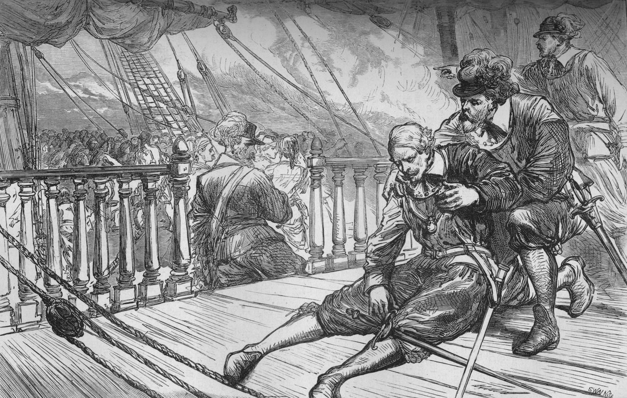 Mort de Van Tromp, 10 août 1653, vers 1880 - Unbekannt