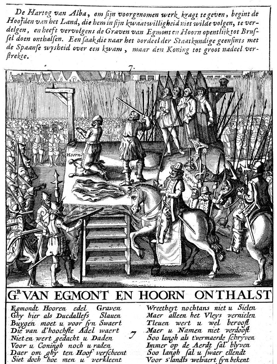 Décapitation du comte Egmont et de Hoorn à Bruxelles pendant la tyrannie espagnole aux Pays-Bas, 1568 - Unbekannt