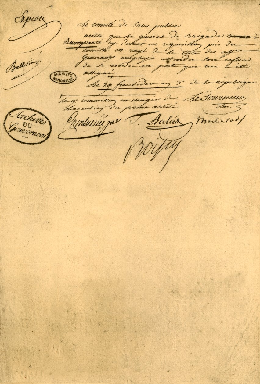 Décret du Comité de la Santé Publique, 5 septembre 1795, 1921 - Unbekannt