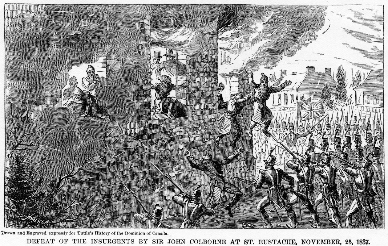 Défaite des insurgés par Sir John Colborne à St Eustache, 25 novembre 1837, 1877 - Unbekannt
