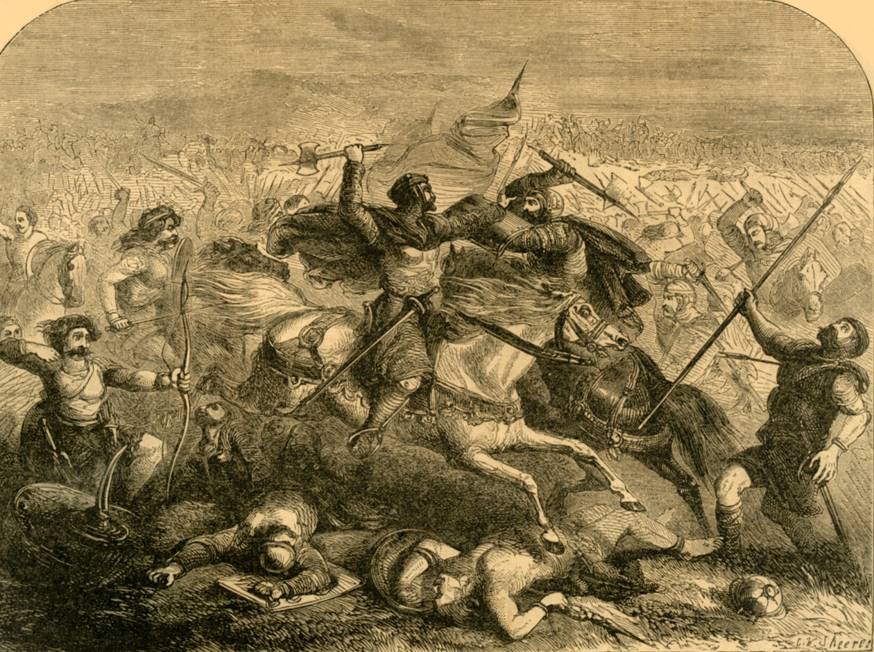 Défaite des Saxons par Arthur, c1890 - Unbekannt