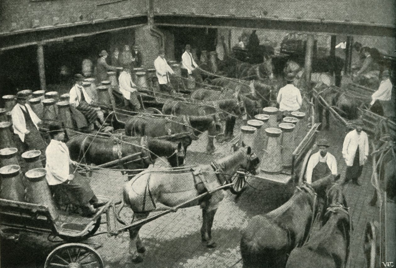Départ des fourgons de livraison du dépôt central de Messrs, Freeth et Pocock à Vauxhall, 1902 - Unbekannt