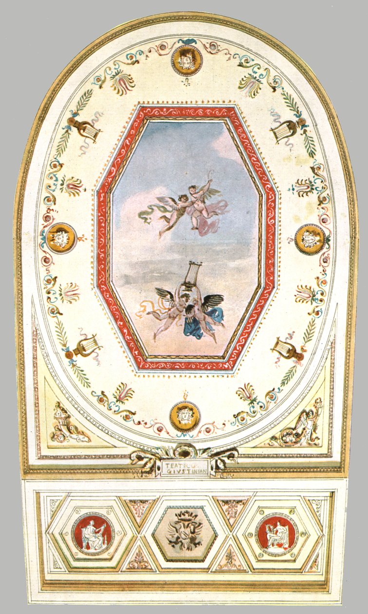 Conception pour un plafond de théâtre, Italie, 1928 - Unbekannt