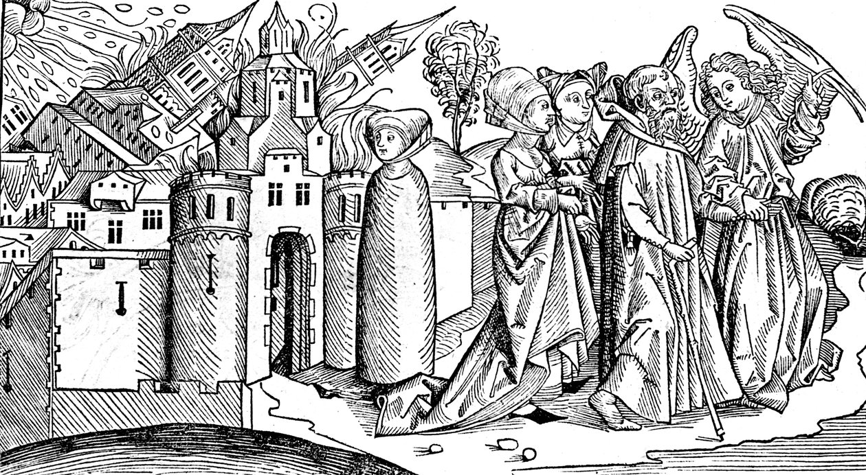 Destruction de Sodome et Gomorrhe par tremblement de terre, 1493 - Unbekannt