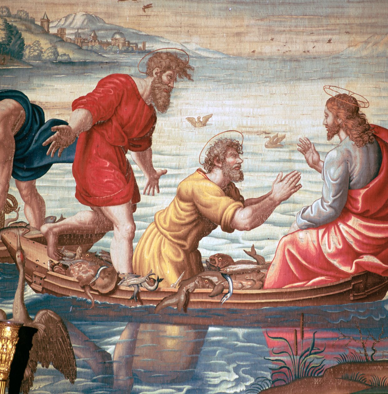 Détail des tapisseries de Mortlake, montrant la pêche miraculeuse, 17ème siècle - Unbekannt