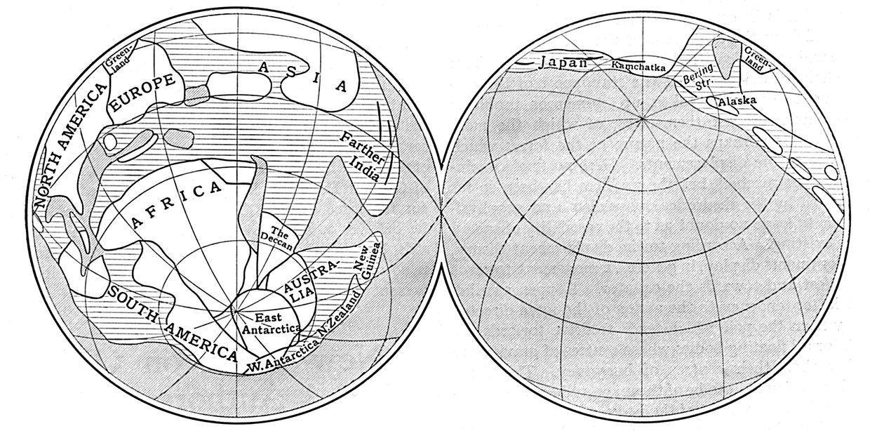 Diagramme de la Terre pendant la période carbonifère, 1922 - Unbekannt
