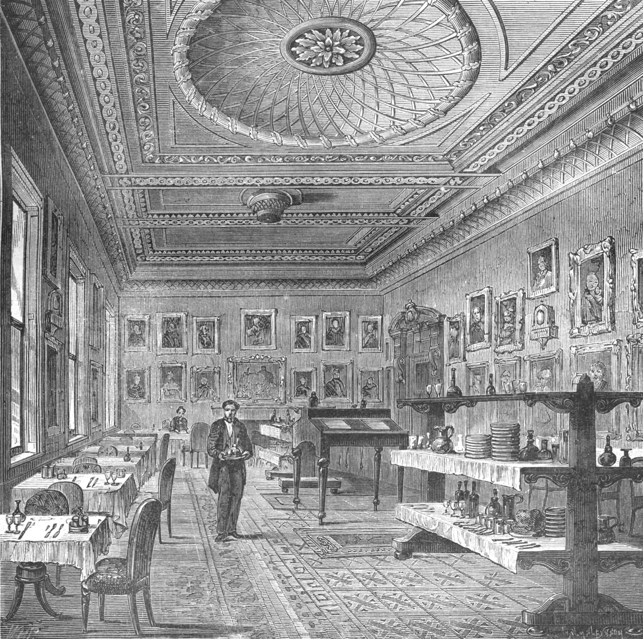 Salle à manger du Garrick Club, 1897 - Unbekannt