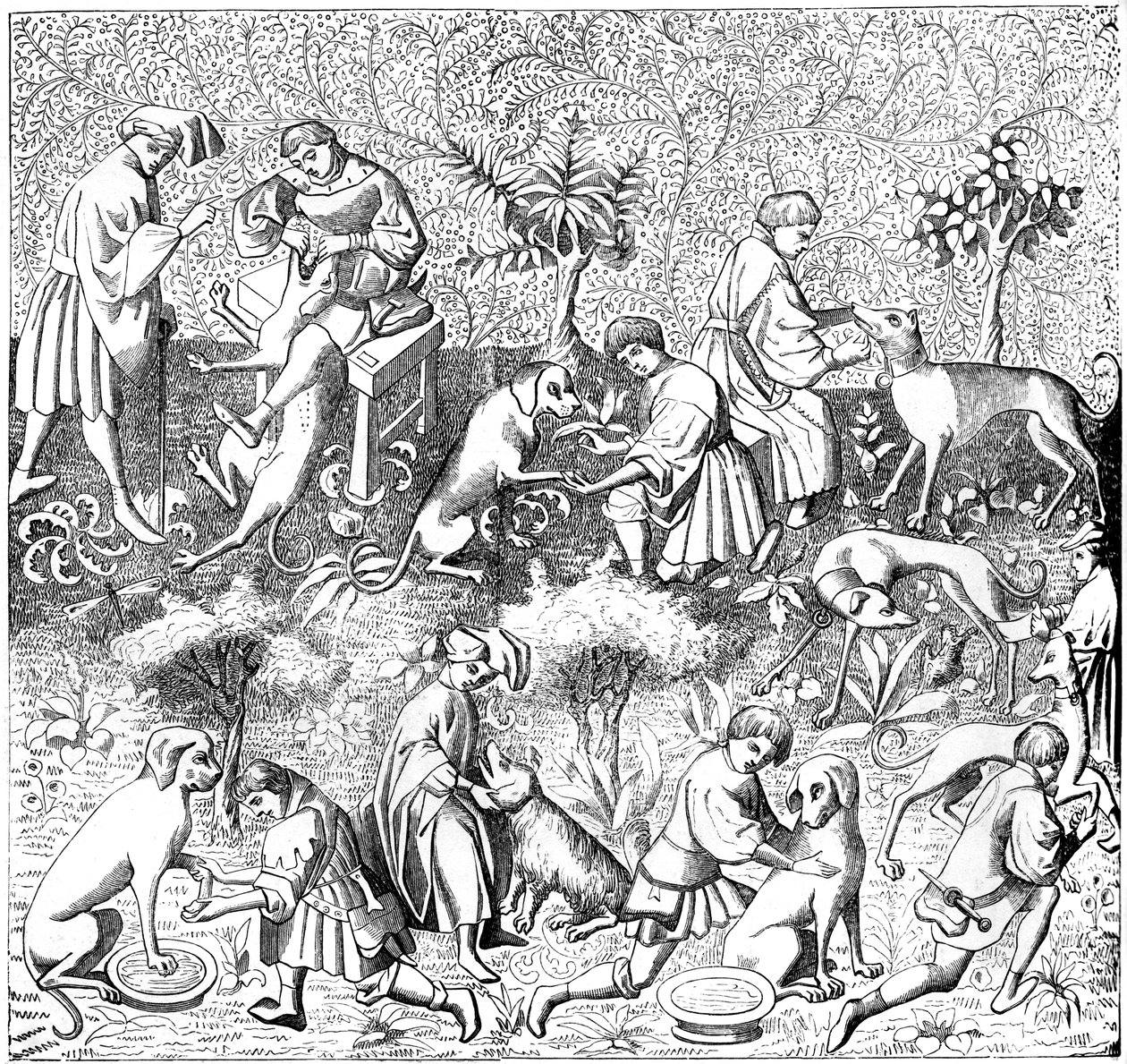 Maladies des chiens et leurs remèdes, XIVe siècle, 1849 - Unbekannt
