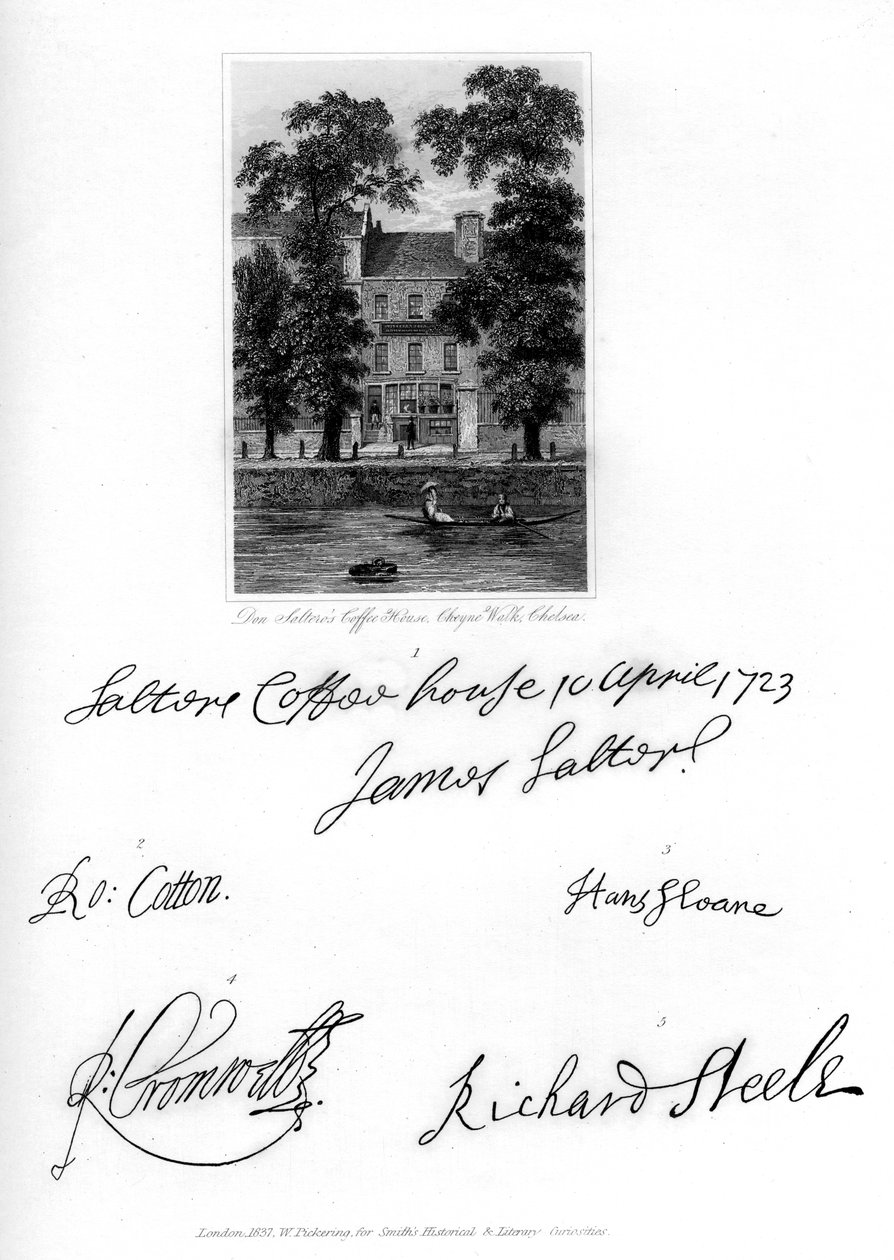 Café Don Salteros, Cheyne Walk, Chelsea, 1723, 1840 - Unbekannt