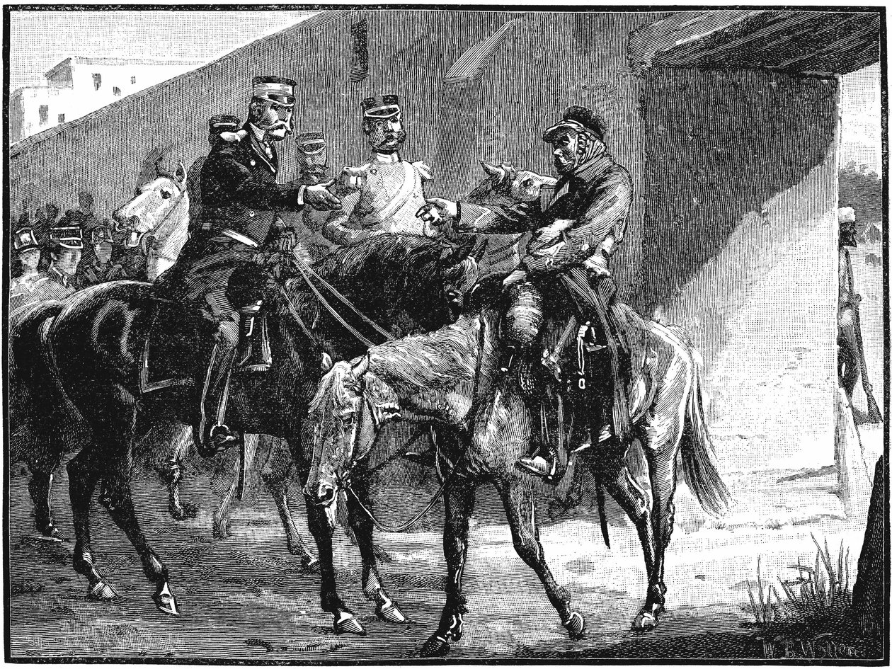 Le Dr Brydon arrivant à Jalalabad avec des nouvelles des morts britanniques, Première guerre anglo-afghane, 1842 - Unbekannt