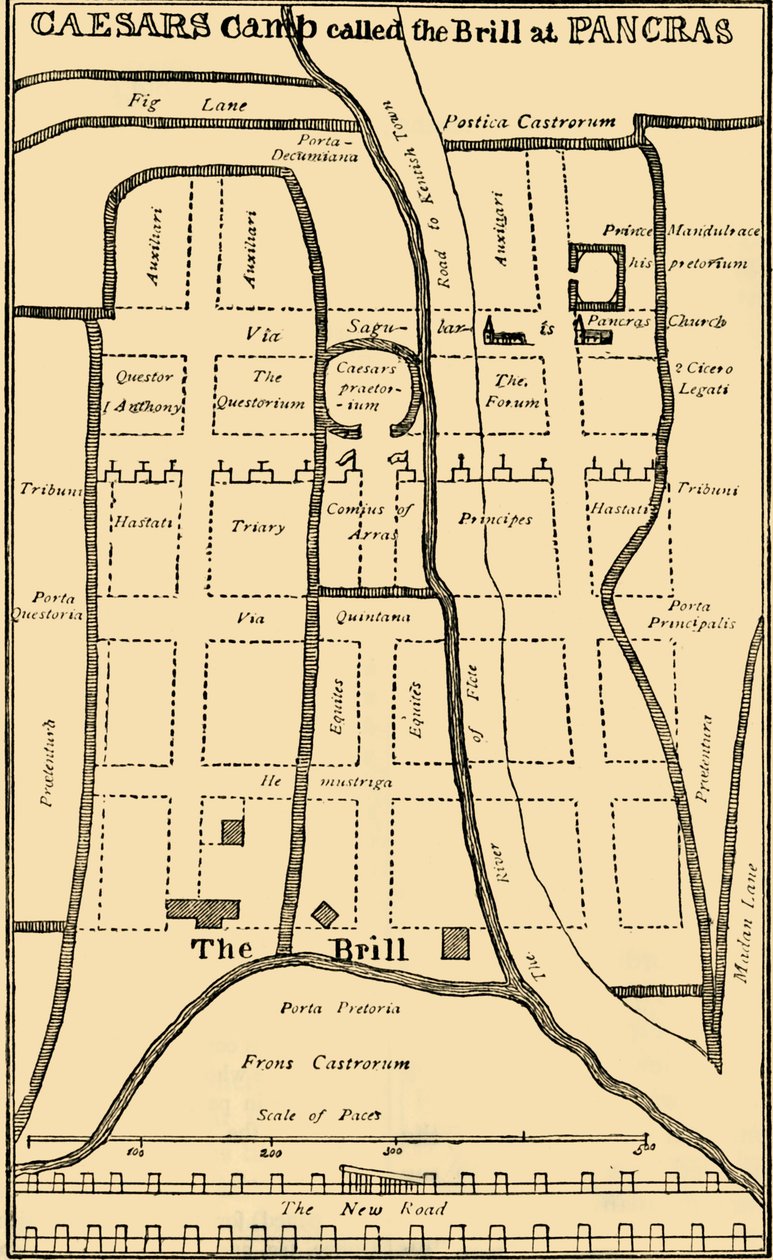 Plan du camp de St. Pancras par Dr. Stukeley, vers 1750, vers 1876 - Unbekannt