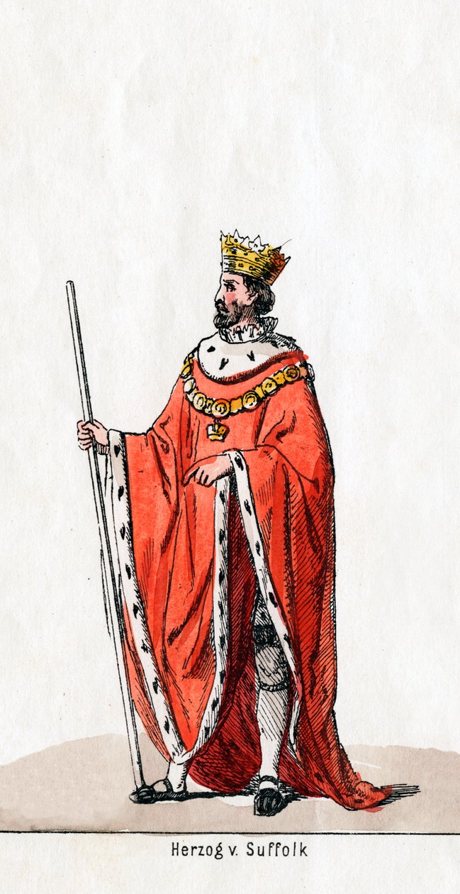 Duc de Suffolk, costume pour la pièce de Shakespeare, Henry VIII, 19e siècle - Unbekannt