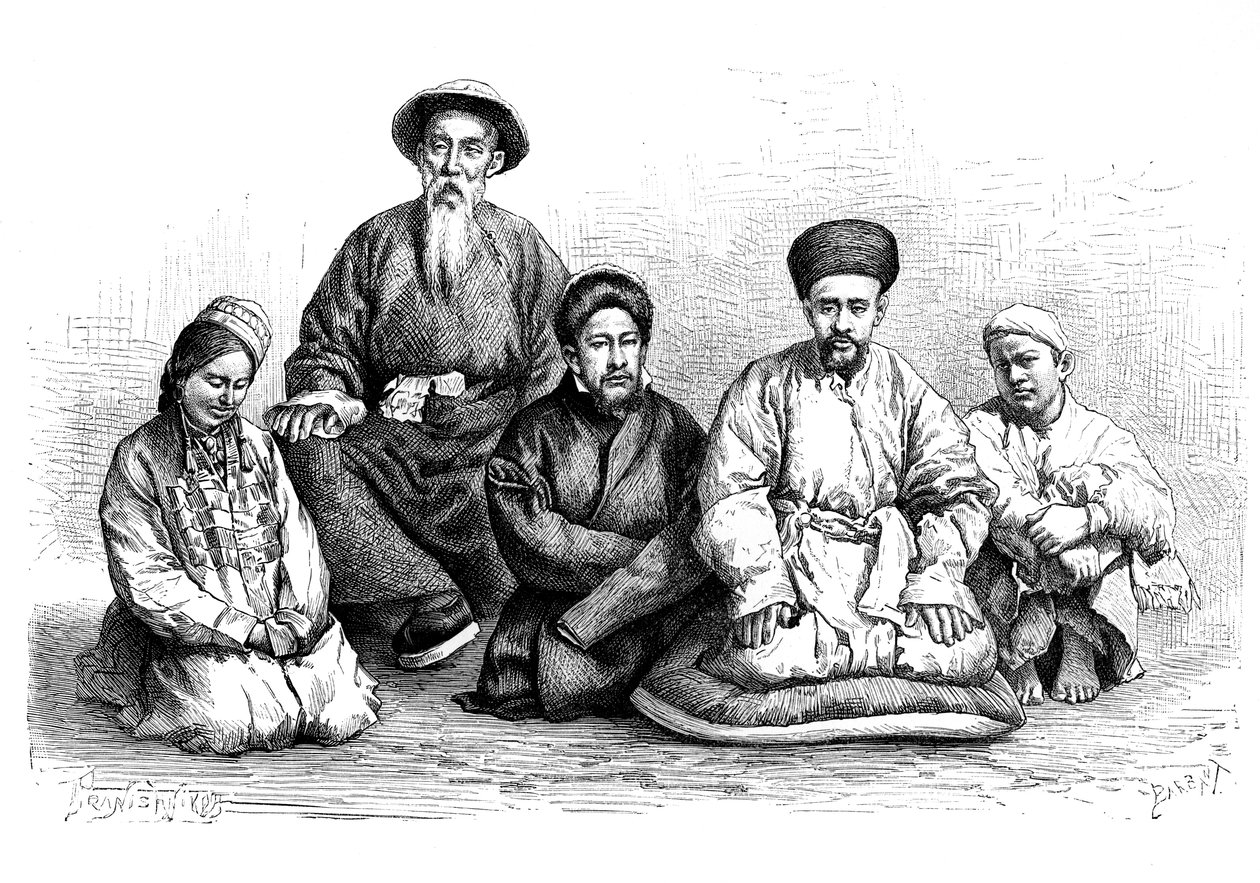 Dungans et Taranchis, types et costumes, vers 1890 - Unbekannt