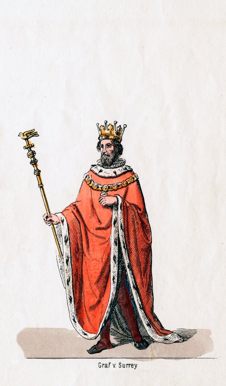 Comte de Surrey, costume pour la pièce de Shakespeare, Henry VIII, 19ème siècle - Unbekannt