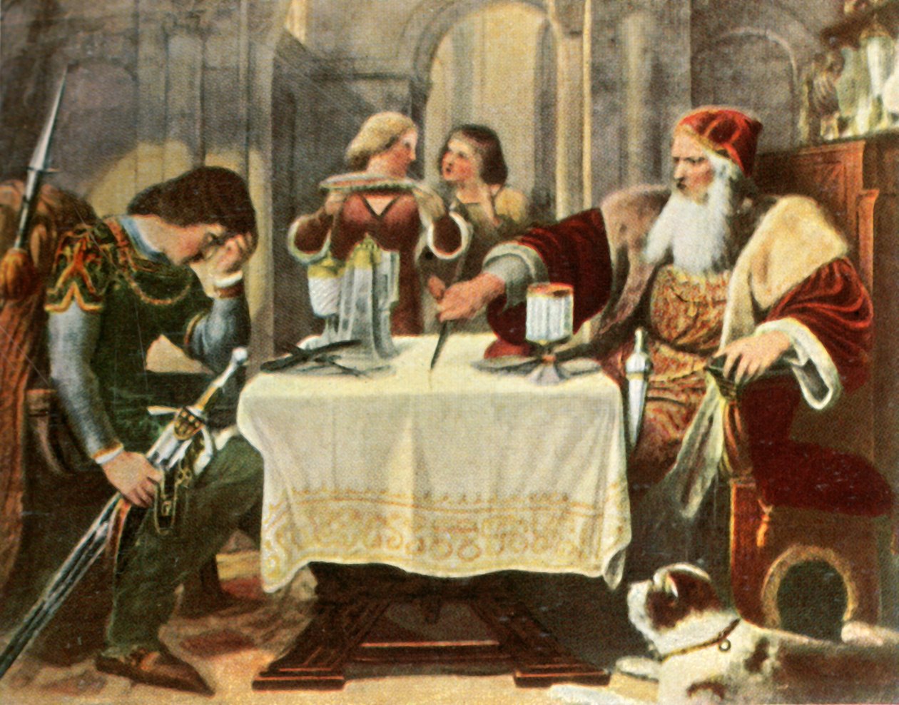 Eberhard coupe en deux la nappe entre lui et son fils Ulrich, 1377, 1936 - Unbekannt