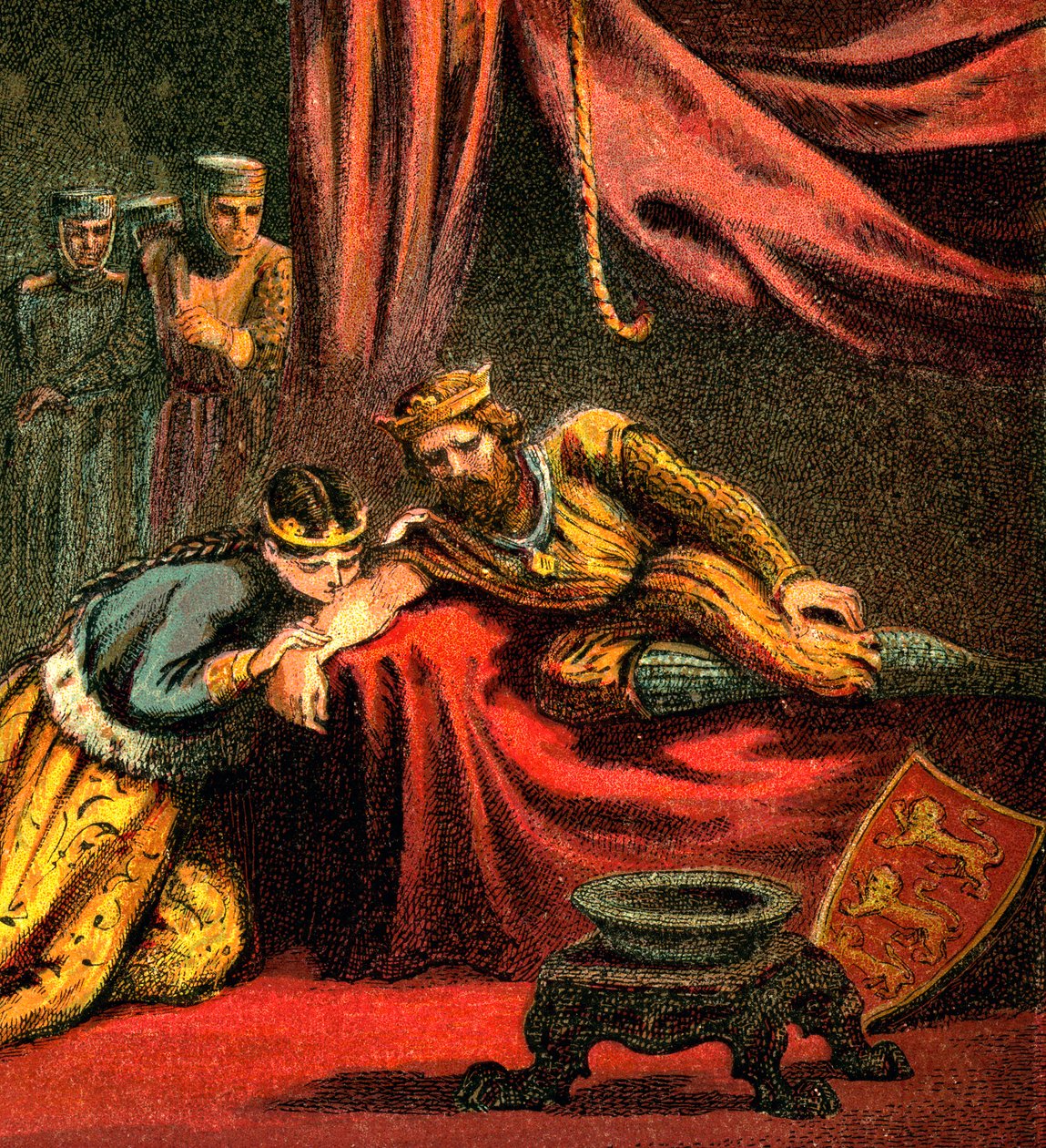 Édouard de Woodstock, prince de Galles, avec sa femme, Jeanne, princesse de Galles, vers 1850 - Unbekannt