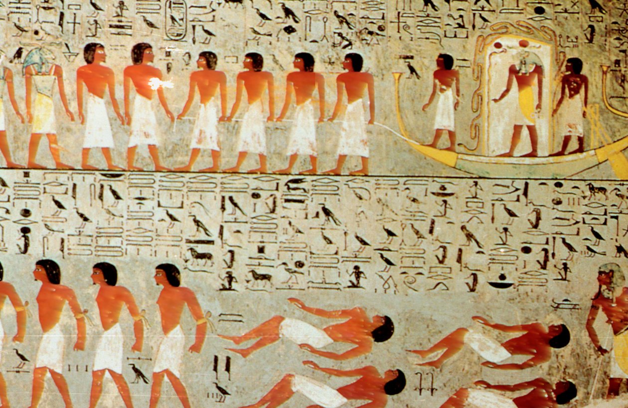 Tombeau égyptien, procession de la couronne, Thèbes, Égypte - Unbekannt