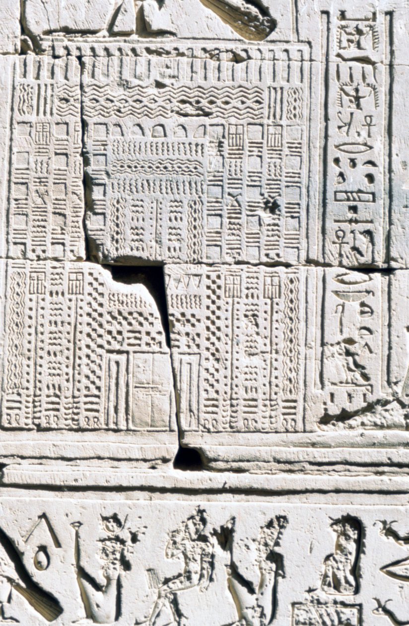 Calendrier égyptien, Temple de Kom Ombo, Égypte, 2ème-1er siècle avant JC - Unbekannt