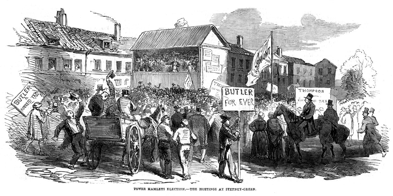 Discours électoraux à Stepney Green lors de l