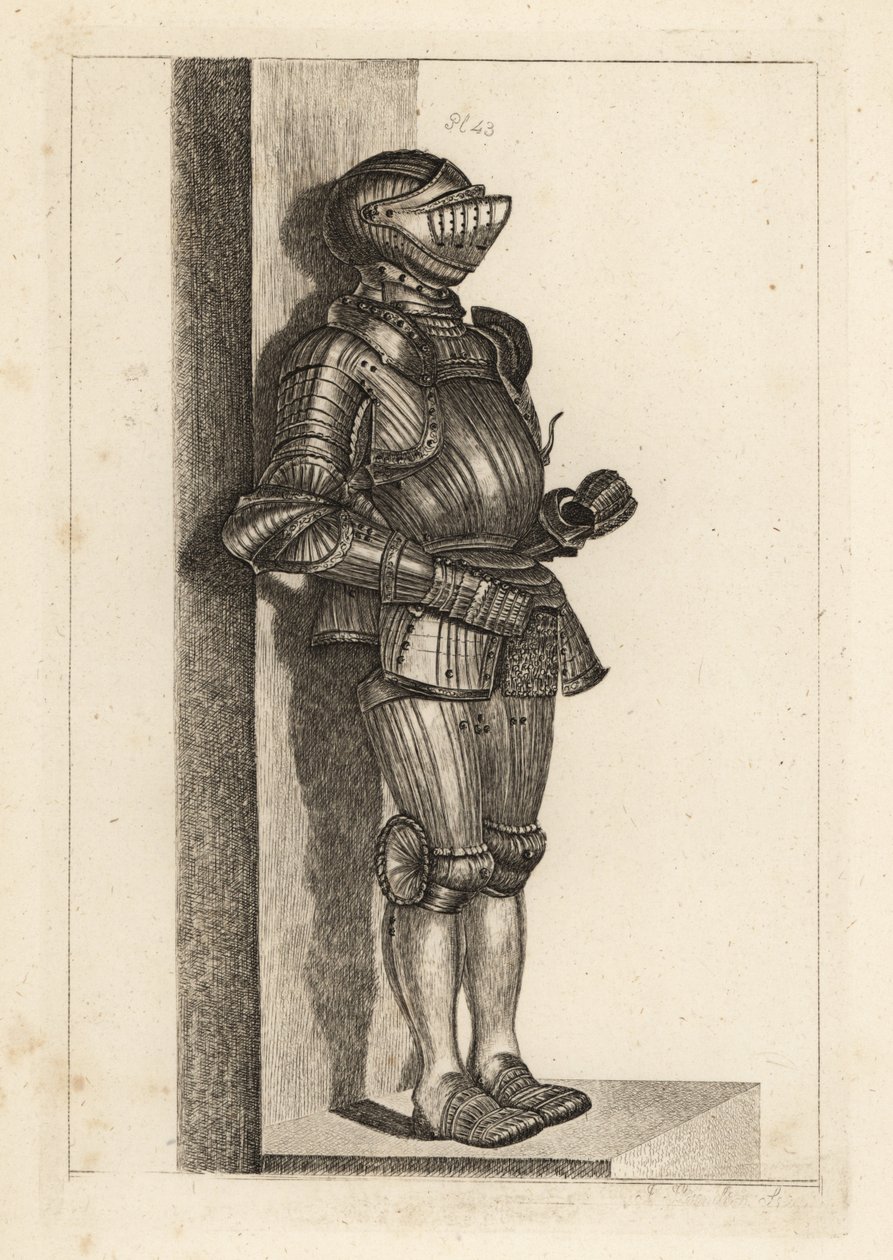 Élégante armure cannelée apportée par Lord Warwick d