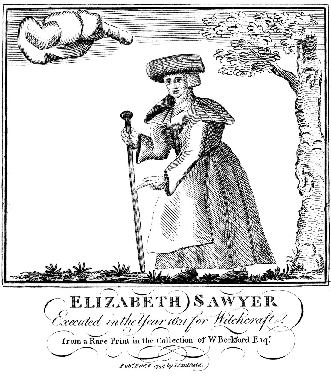 Elizabeth Sawyer, exécutée comme sorcière en Angleterre en 1621, 1794 - Unbekannt
