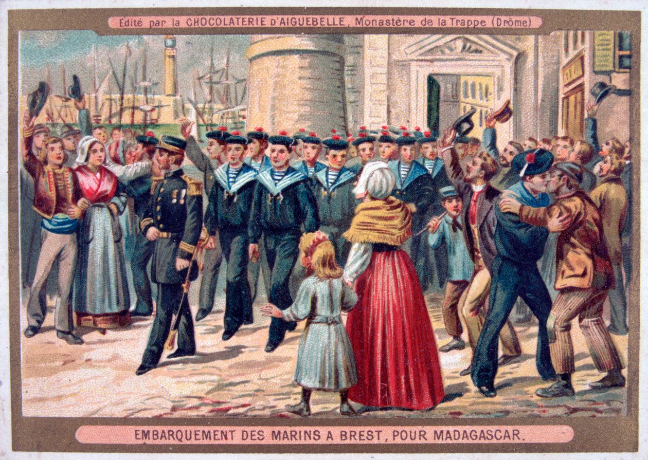 Embarquement des marines à Brest pour Madagascar, 1883 - Unbekannt