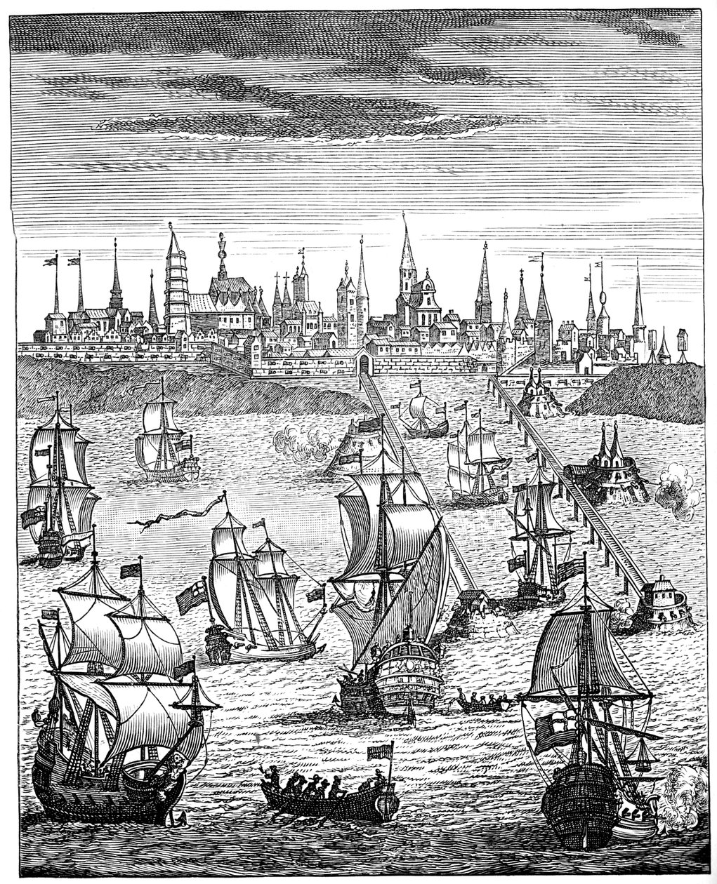 Escadron anglais transportant des troupes pour prendre possession de Dunkerque, 1708, 1894 - Unbekannt