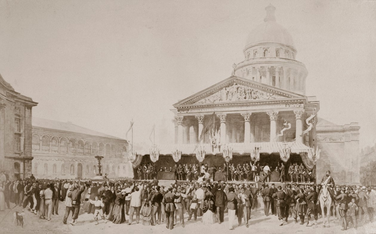 Enrôlement de volontaires dans la Garde nationale, Place du Panthéon, Paris, 1870-1871 - Unbekannt