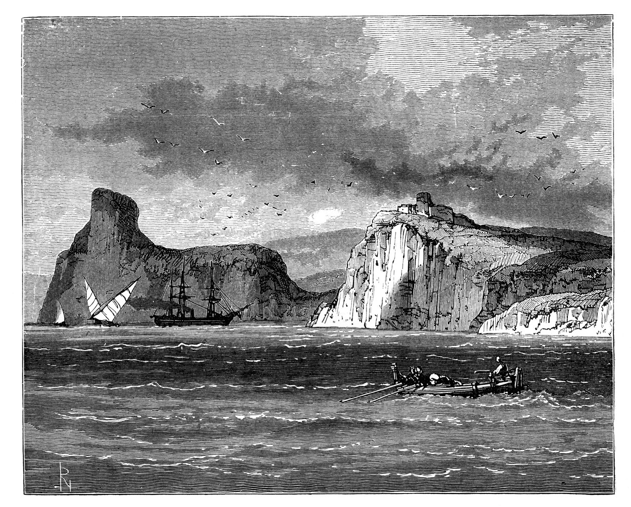 Entrée du port de Balaclava, Ukraine, vers 1888 - Unbekannt