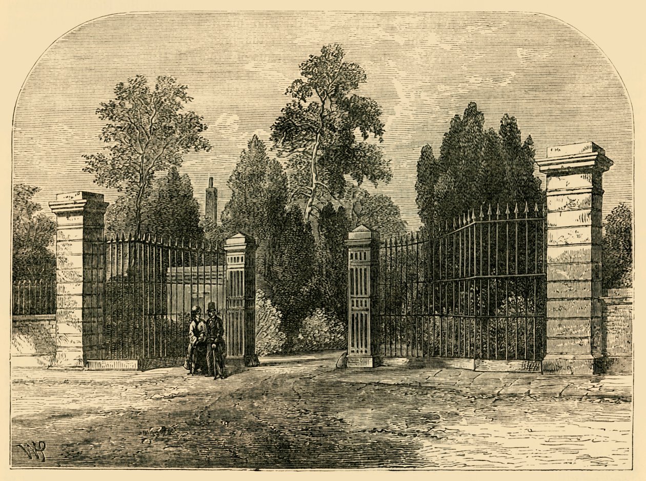 Entrée du cimetière de Brompton, vers 1876 - Unbekannt