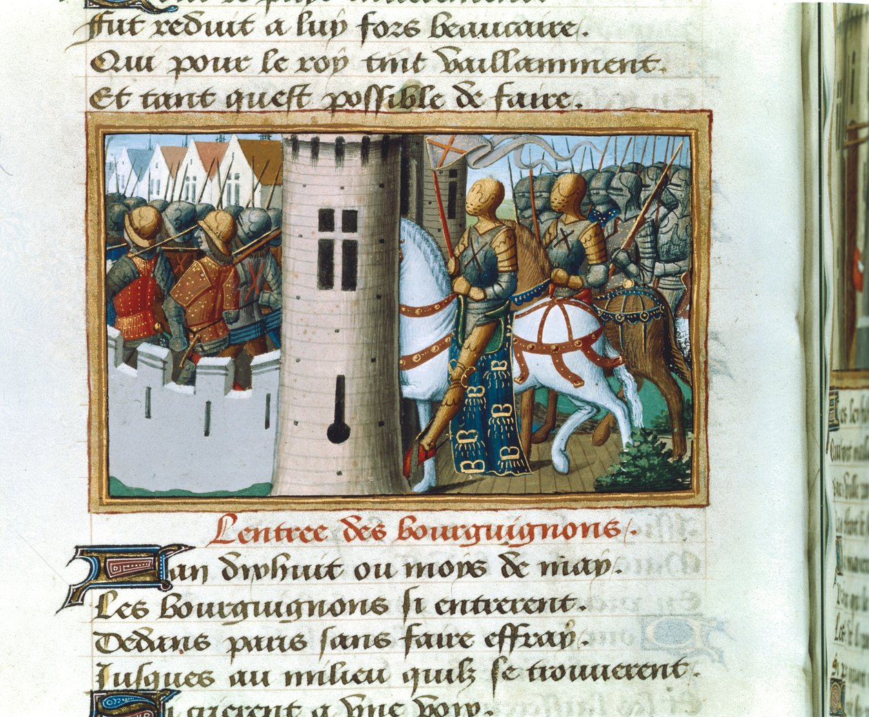 Entrée des Bourguignons à Paris, 14 mai 1418, vers 1484 - Unbekannt