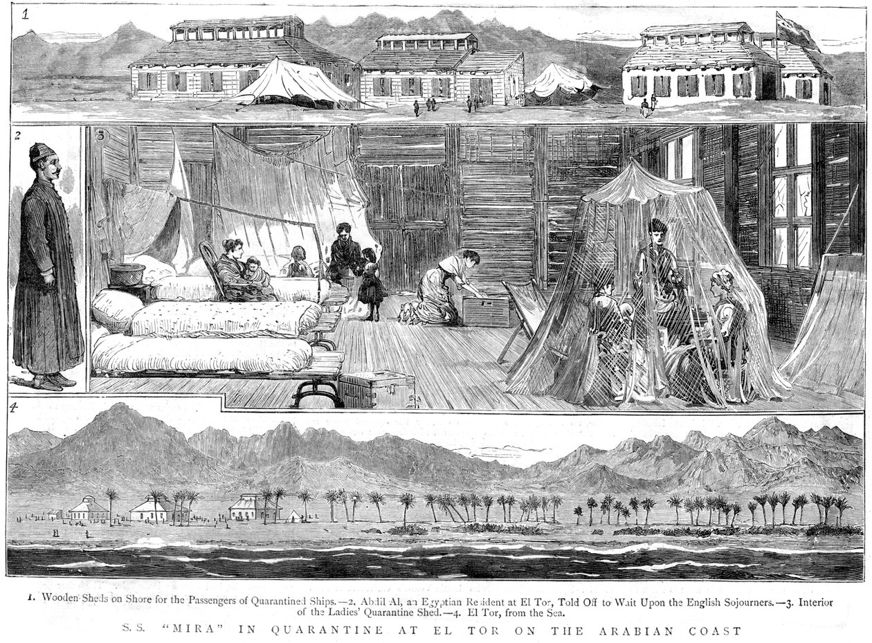 Européens dans un camp de quarantaine de la variole à El Tor, Afrique du Nord, 1884 - Unbekannt