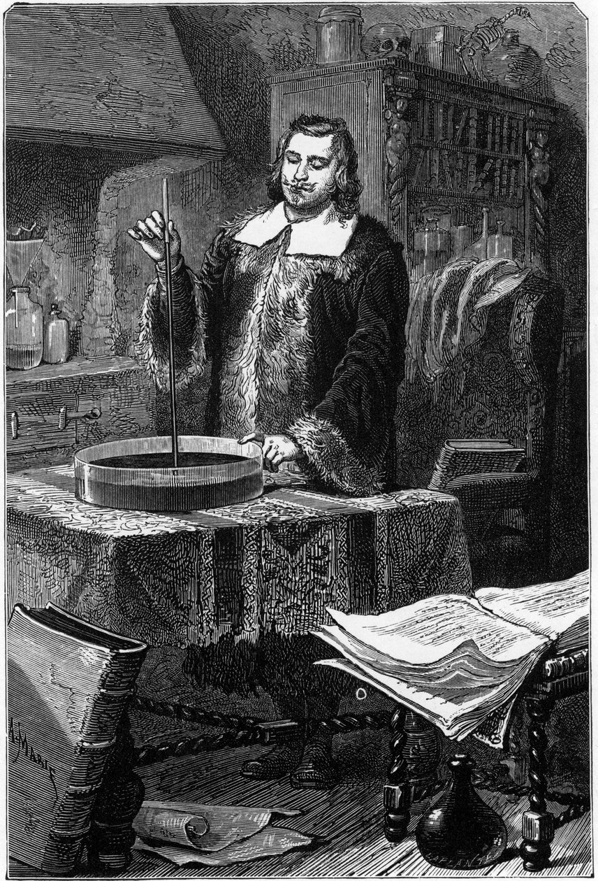 Evangelista Torricelli, physicien italien, inventant le baromètre à mercure, 1643 - Unbekannt